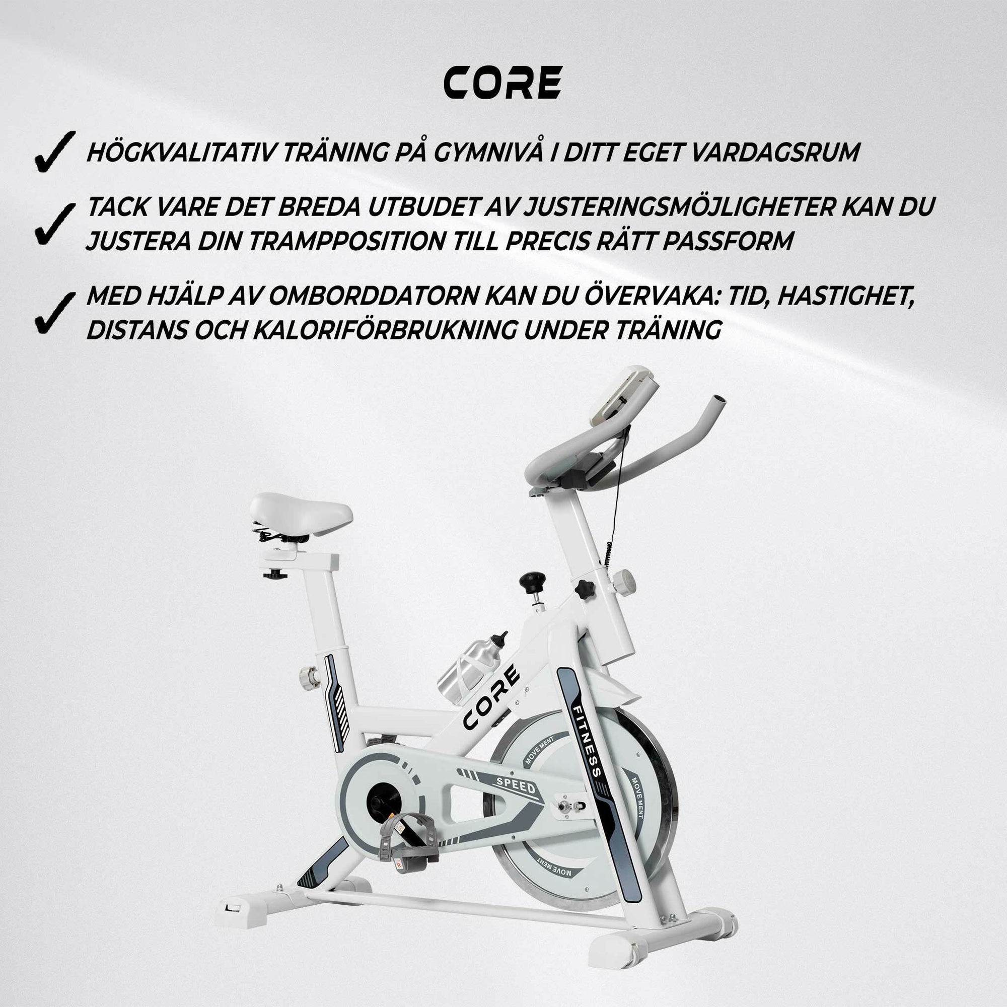 Core spinningcykel 1300, Vit