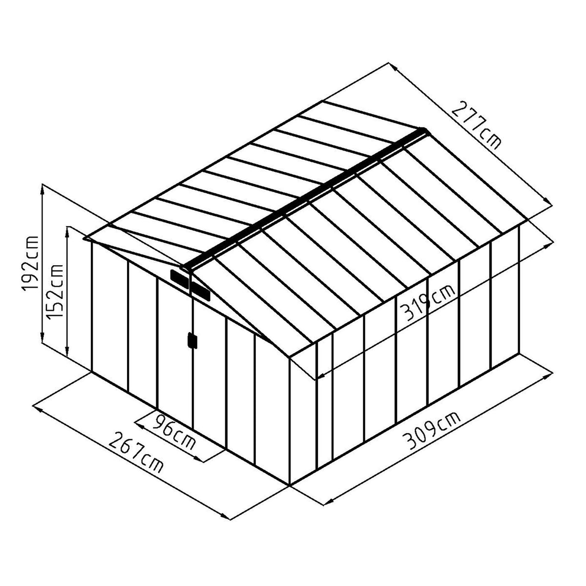 
              Fornorth förråd, 8.84m2, grön