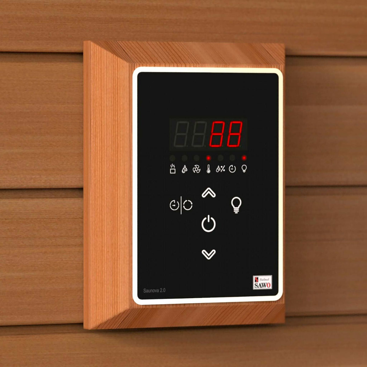 
              SAWO Bastuaggregat Aries Round Ni2, 6kW, 5-9m³, separat kontrollpanel