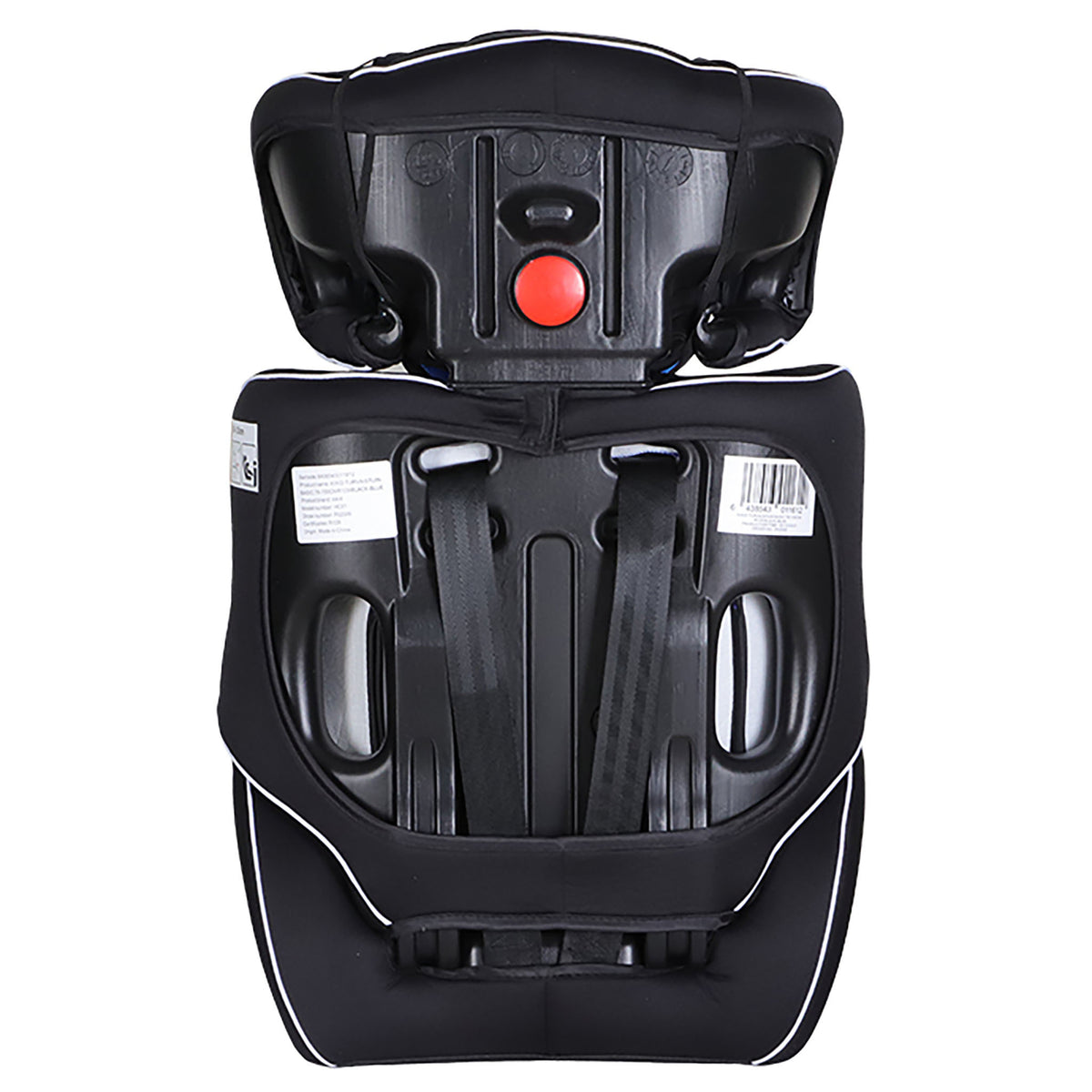 
              Kikid Bilbarnstol Basic 76-150cm R129, svart blå