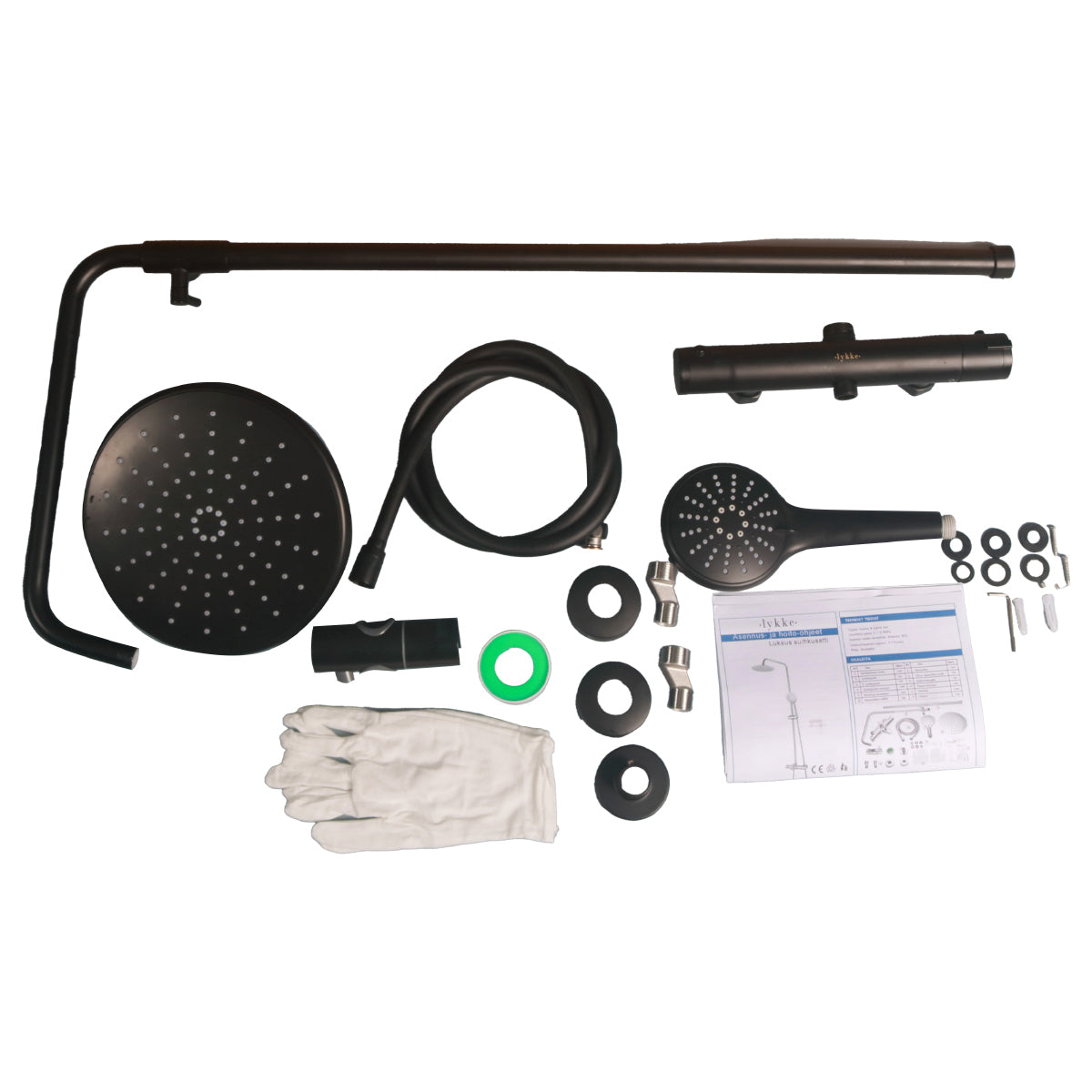 
              Lykke Takduschset Comfort, svart