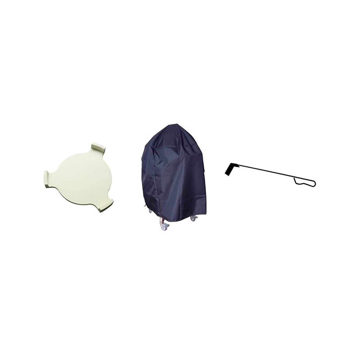 
              KOBE Kamado kolgrill PROFESSIONAL XXL BLACK EDITION, med en skyddskåpa, en värmefördelningsplatta och ett kolankare