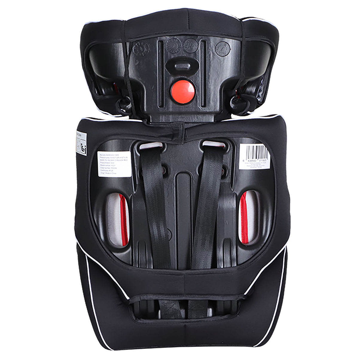 
              Kikid Bilbarnstol Basic 76-150cm R129, svart röd