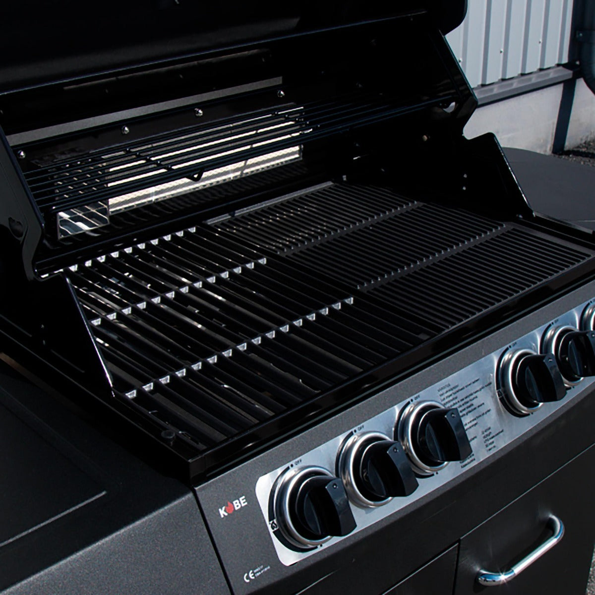 
              KOBE Gasolgrill STYLE PLATINUM,BLACK EDITION 4 brännare och sidobrännare,  145x61x116cm