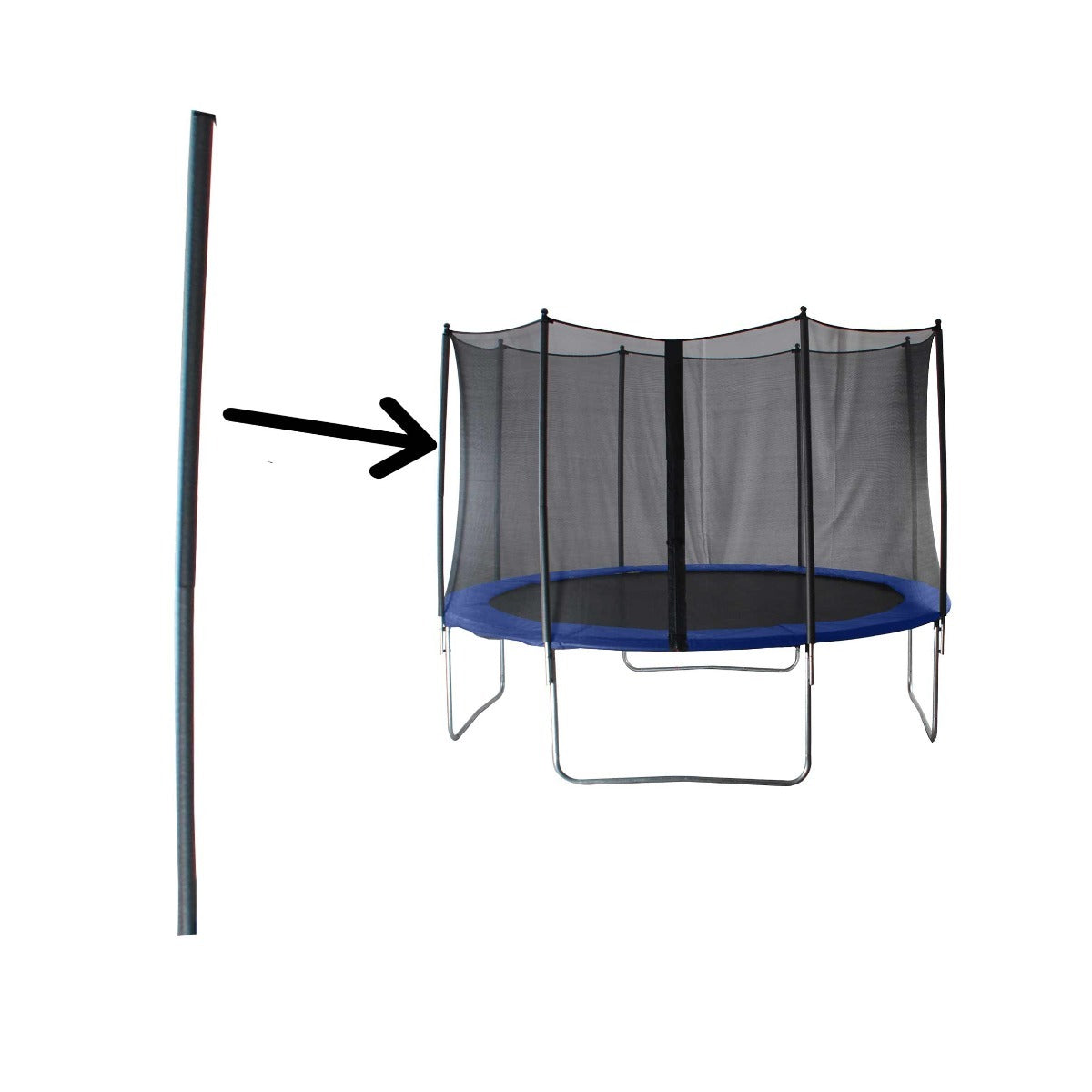 Stolpskydd för studsmatta