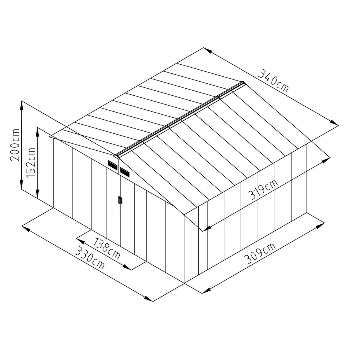 
              Fornorth förråd, 10.85m2, grön