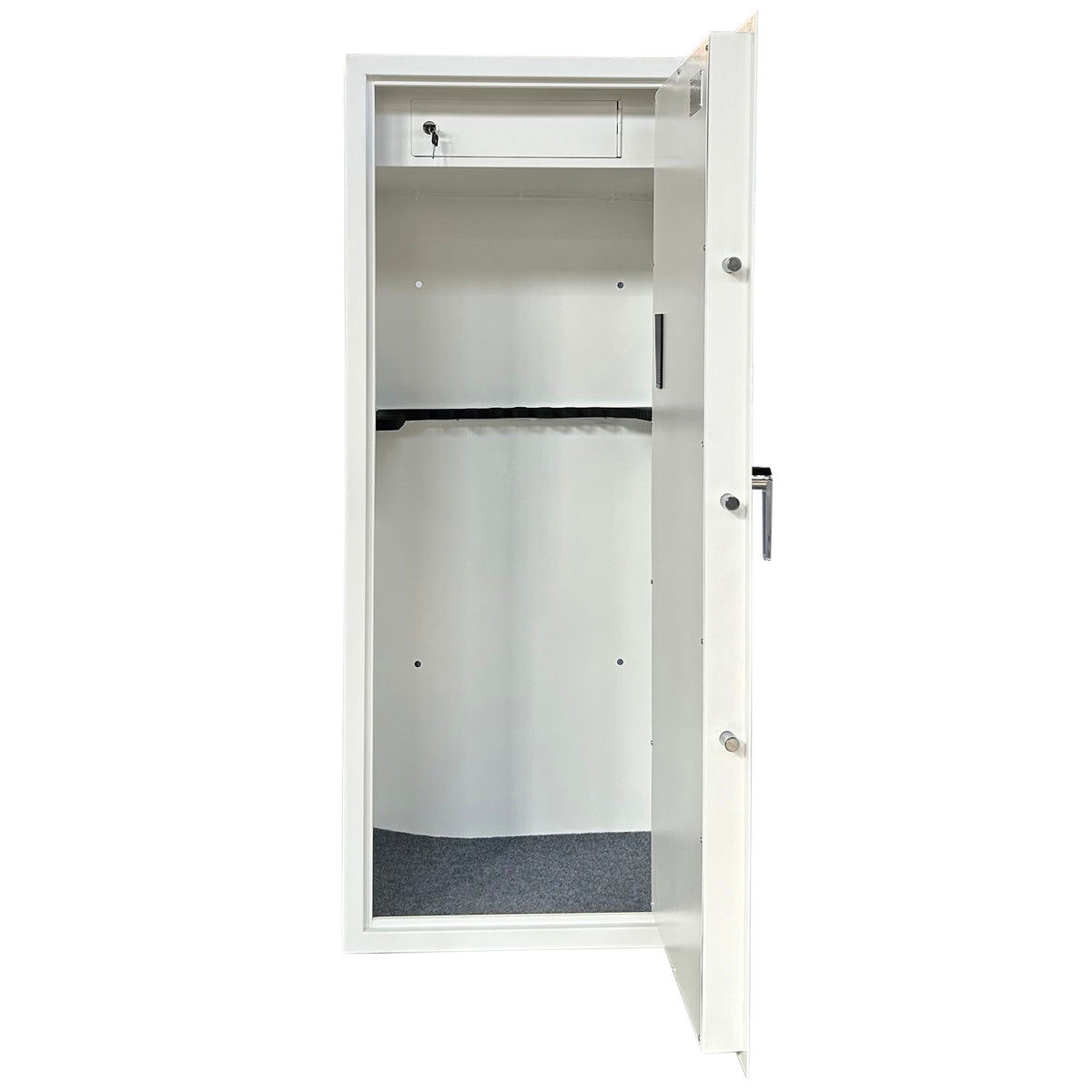 
              Trekker Vapenskåp för 20 vapen, Vit, med digitalt lås